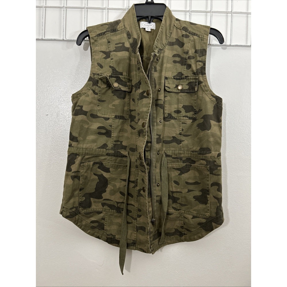 Mudpie Women S Military Style‎ Camo Sleeveless Vest Pockets 6224